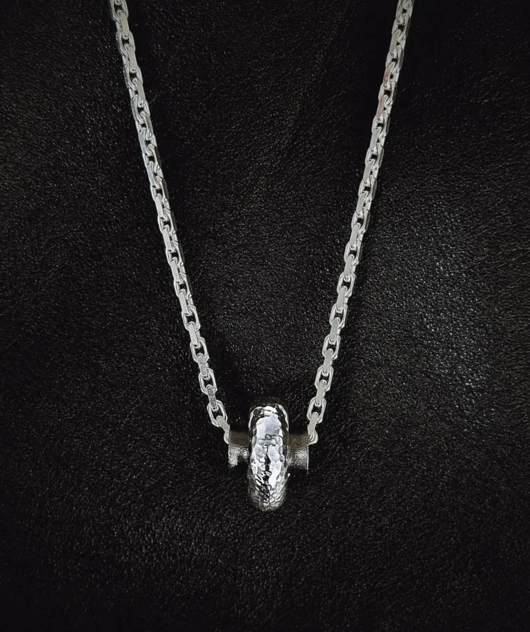K.AND. Hammered Barrel Pendant